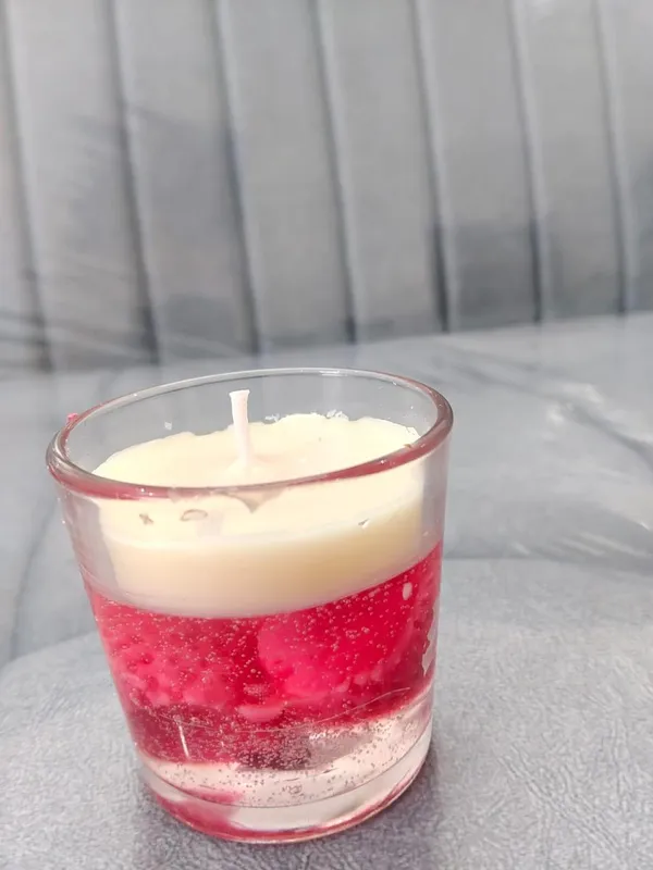 Red_Glitter_Band_Decorative_Scented_Candle_In_Glass_Jar