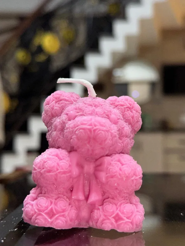 Handmade_Textured_Bear_Candle_-_Decorative_Wax_Sculpture_(Pack_Of_2)
