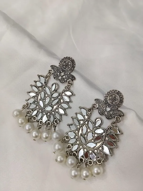 Oxidized_Silver_Floral_Chandbali_Earrings_With_Pearl_Drops_(Pack_Of_2)
