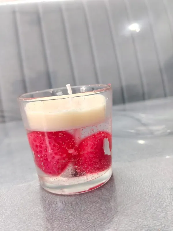 Red_Glitter_Band_Decorative_Scented_Candle_In_Glass_Jar