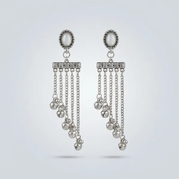 Silver-Toned_Dangling_Pearl_Earrings_With_Chain_Detail_(Pack_Of_2)