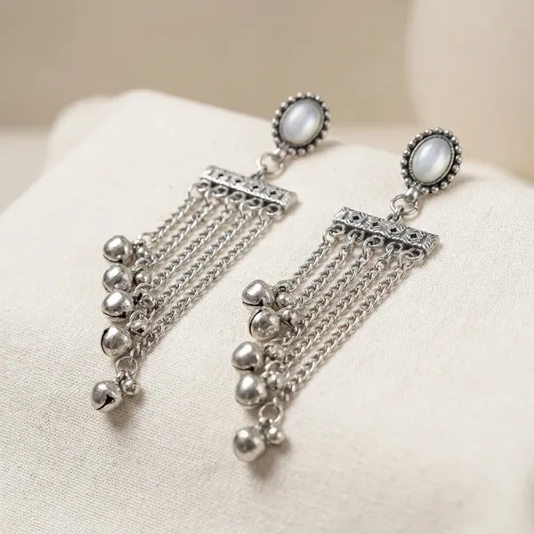 Silver-Toned_Dangling_Pearl_Earrings_With_Chain_Detail_(Pack_Of_2)