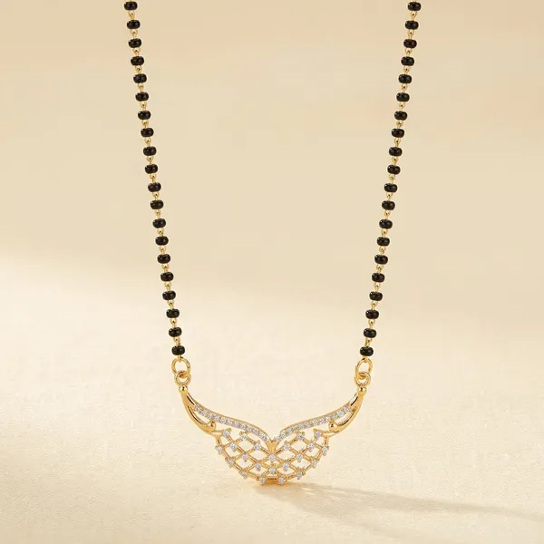 Gold_Plated_Peacock_Mangalsutra_With_Black_Beaded_Chain_Ms_66_G
