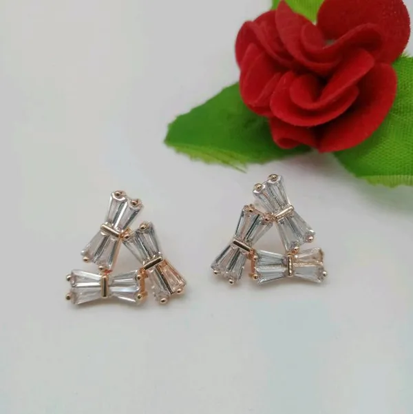 Gold_Plated_Baguette_Crystal_Stud_Earrings_Elegant_Design