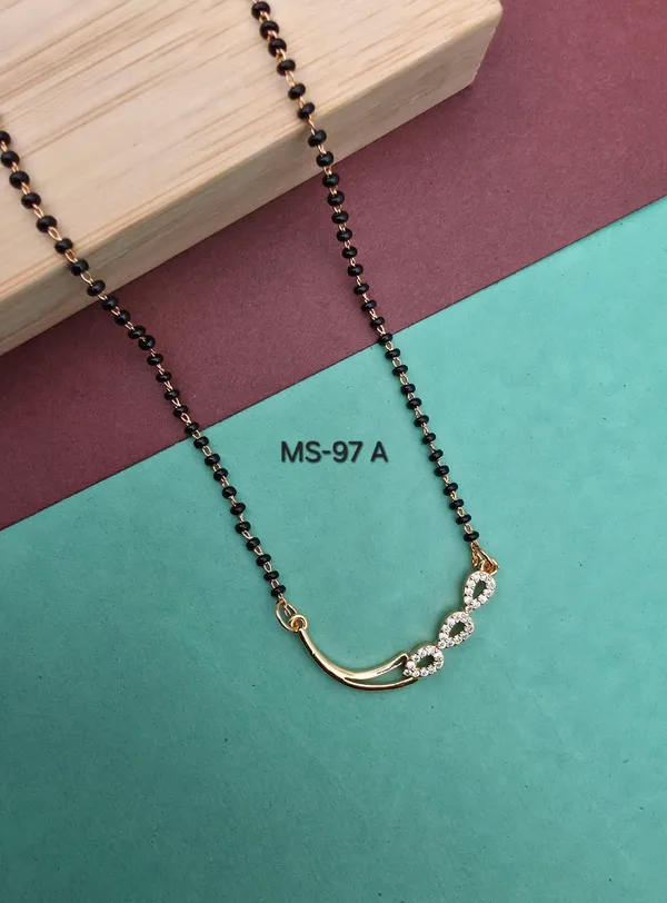 Gold_Tone_Diamond_Pendant_Mangalsutra_With_Black_Beads
