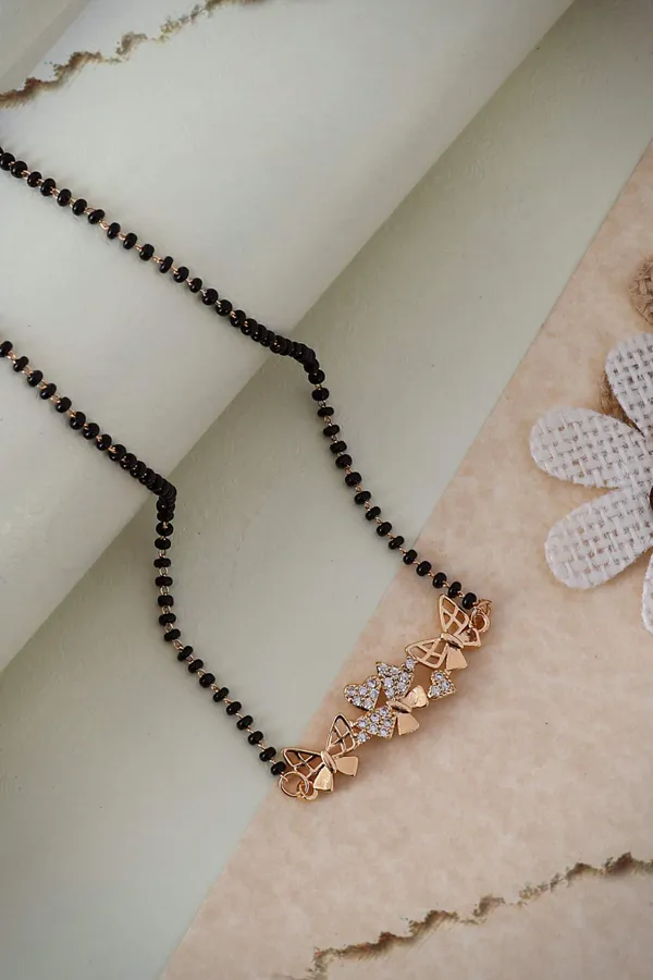 Rose_Gold_Butterfly_Pendant_Mangalsutra_Necklace_With_Black_Beads
