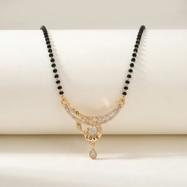 Rose_Gold_Mangalsutra_Style_Necklace_With_Black_Beaded_Chain