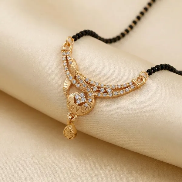 Rose_Gold_Mangalsutra_Style_Necklace_With_Black_Beaded_Chain