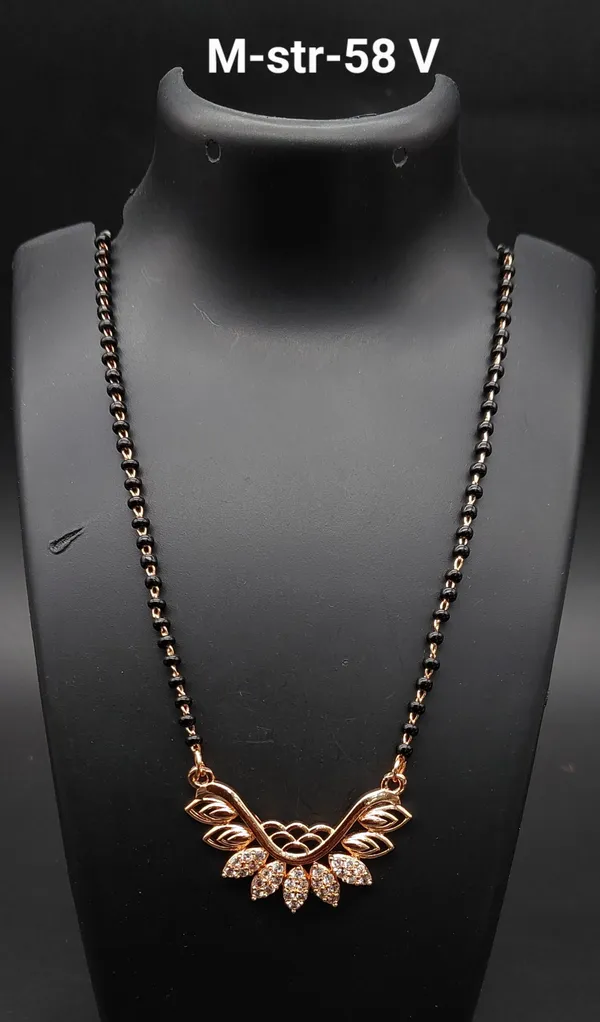 Gold_Tone_Leaf_Mangalsutra_Necklace_With_Black_Beaded_Chain
