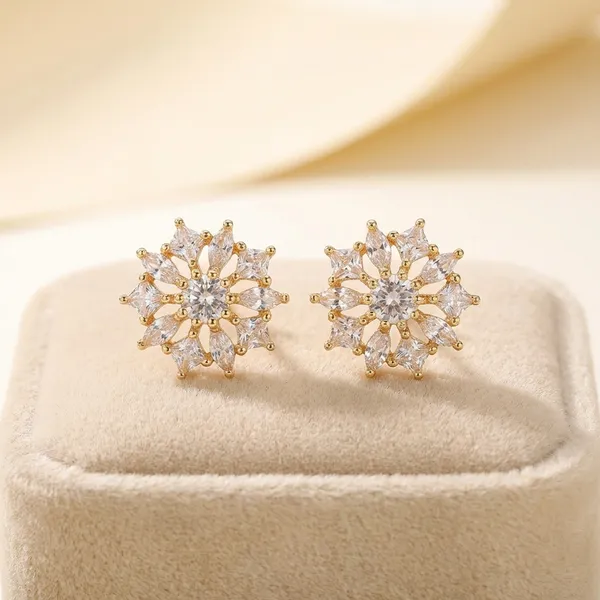 Rose_Gold_Crystal_Flower_Stud_Earrings_Elegant_Design