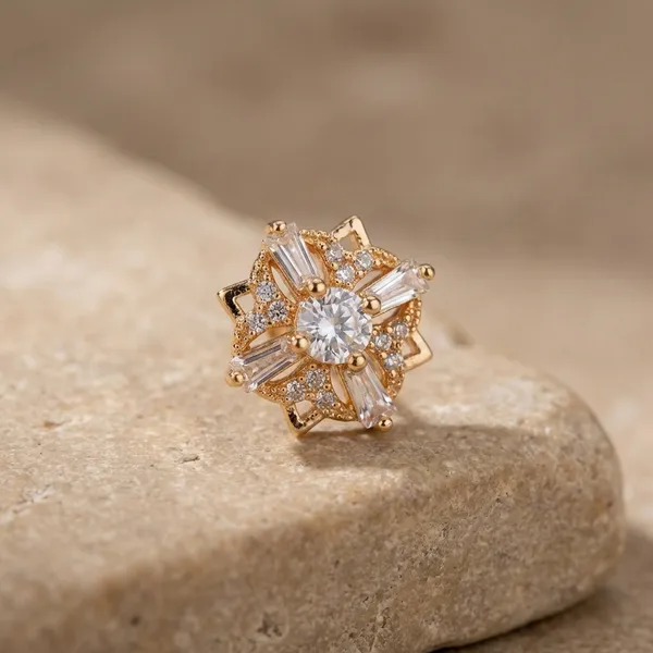 Gold_Tone_Floral_American_Diamond_Stud_Earrings