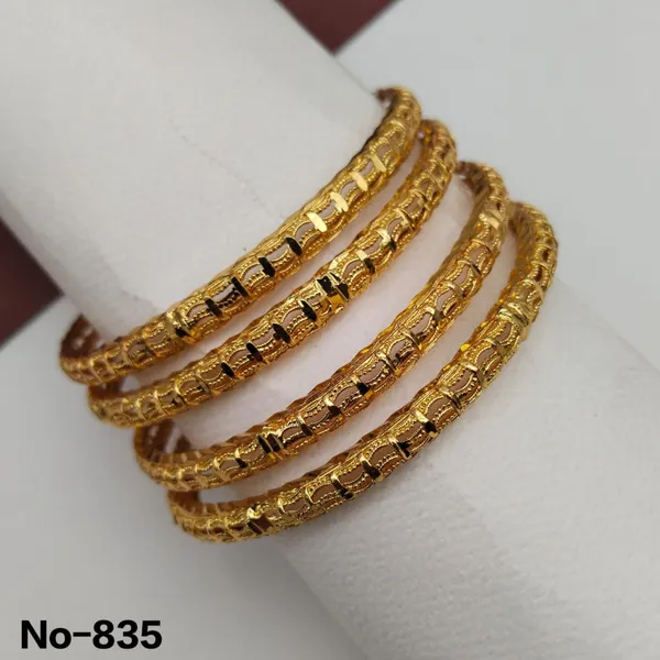 Gold_Tone_Textured_Bangles_Set_Of_4