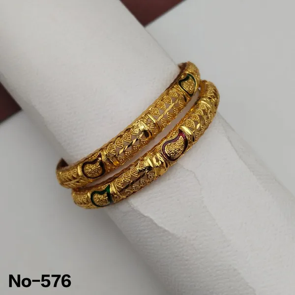 Gold_Plated_Designer_Bangles_Traditional_Set_Of_2