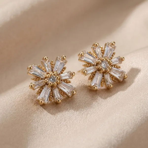 Gold_Tone_Floral_Stud_Earrings_With_Clear_Stone_Petals