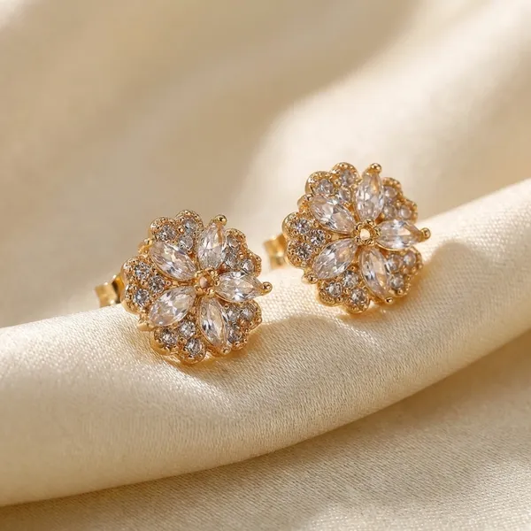 Rose_Gold_Floral_Crystal_Stud_Earrings