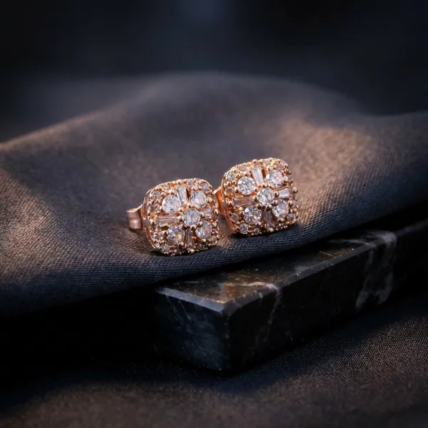 Rose_Gold_Floral_Crystal_Stud_Earrings_With_Embellishments