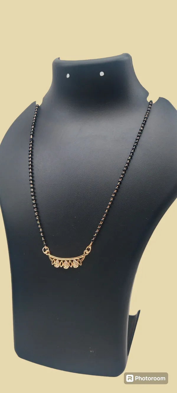 Gold_Tone_Pendant_Mangalsutra_Necklace_With_Black_Beads