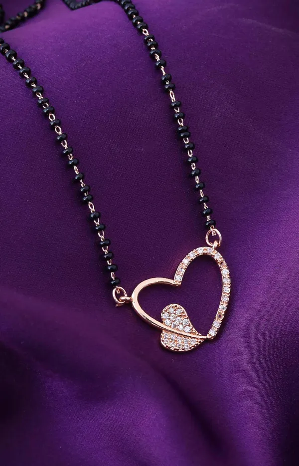 Rose_Gold_Heart_Pendant_Mangalsutra_Necklace_With_Black_Beads