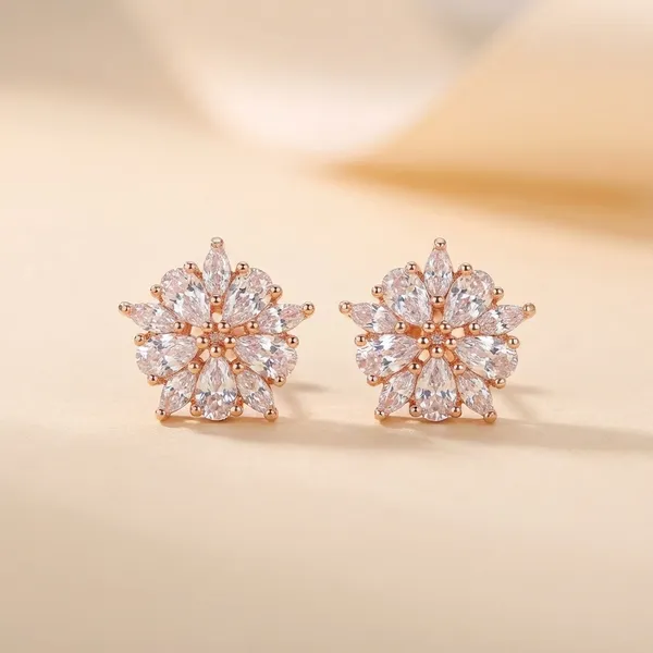 Rose_Gold_Floral_Stud_Earrings_Elegant_Design
