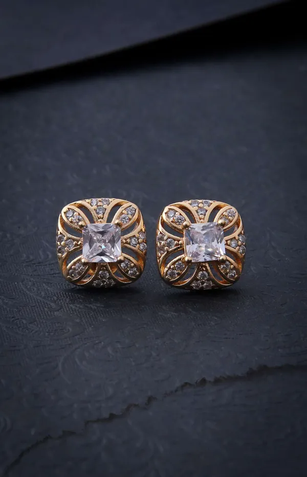 Gold_Plated_Square_Crystal_Stud_Earrings_With_Floral_Design
