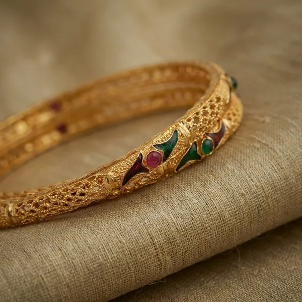 Gold_Plated_Meenakari_Bangles_Traditional_Set_Of_4