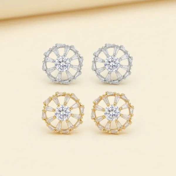 Silver_And_Gold_Tone_Crystal_Flower_Stud_Earrings_Set_Of_2_Pairs