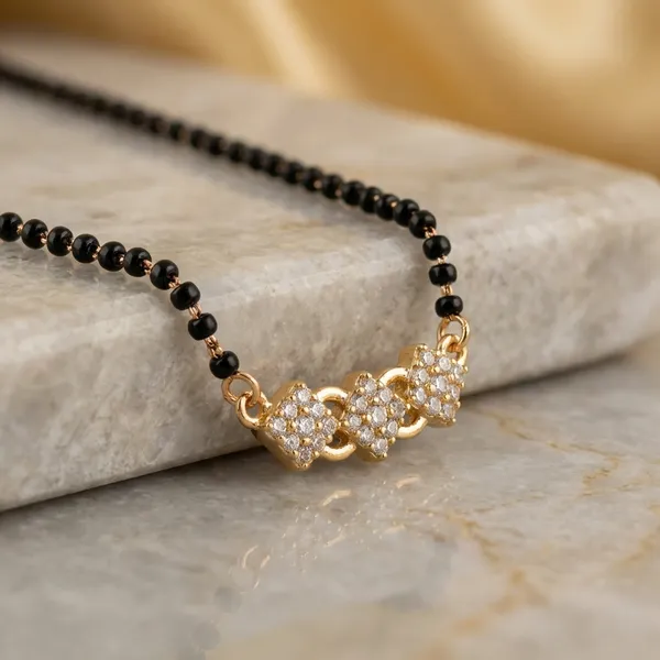 Gold_Tone_Floral_Mangalsutra_Necklace_With_Black_Beaded_Chain
