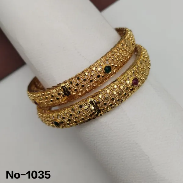 Gold_Plated_Bangles_With_Multicolor_Stones_Traditional_Set_Of_2