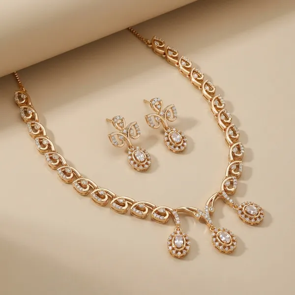 Gold_Tone_Crystal_Studded_Necklace_And_Earrings_Set_Nk_13