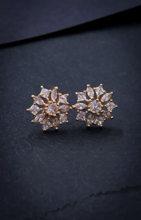 Rose_Gold_Crystal_Flower_Stud_Earrings_Elegant_Design