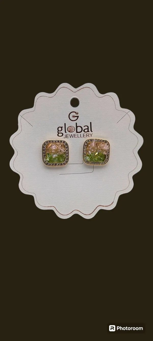 Pink_And_Green_Gradient_Stone_Stud_Earrings_Dual_Tone_Sparkle
