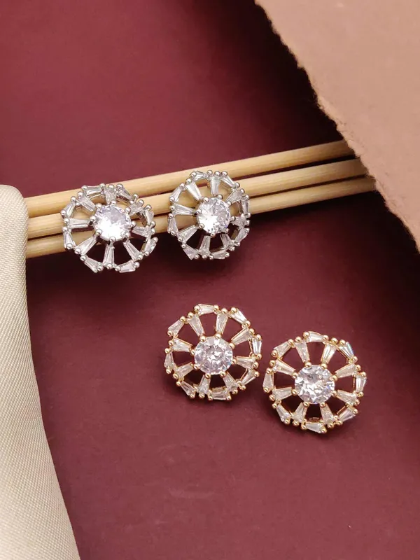 Silver_And_Gold_Tone_Crystal_Wheel_Stud_Earrings_Set_Of_2_Pairs