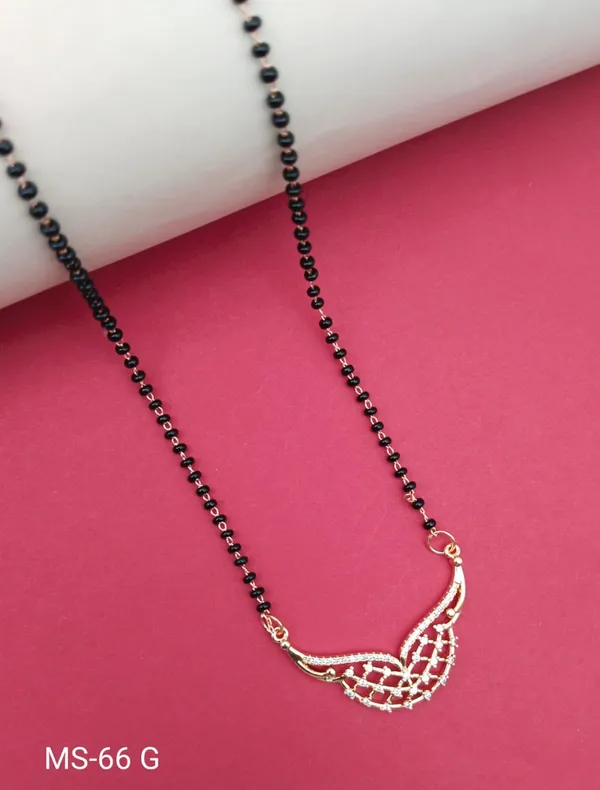 Gold_Plated_Peacock_Mangalsutra_With_Black_Beaded_Chain_Ms_66_G