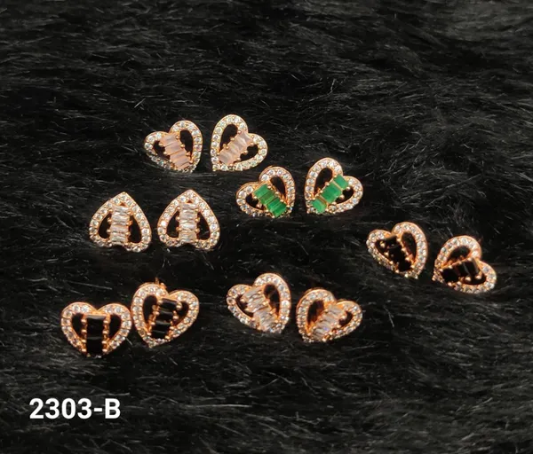 Rose_Gold_Gemstone_Heart_Stud_Earrings_Set