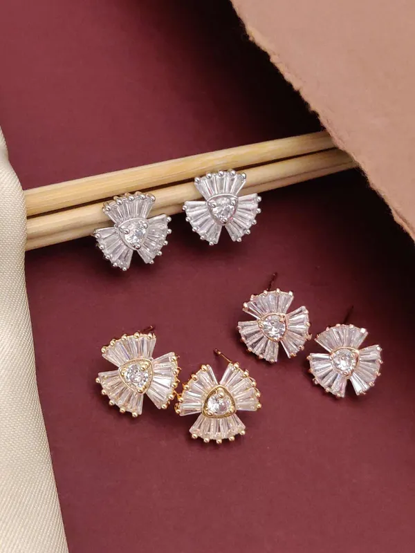 Crystal_Fan_Stud_Earrings_Elegant_Set_Of_3_Pairs