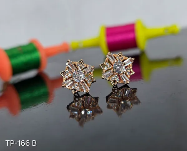 Gold_Tone_Floral_American_Diamond_Stud_Earrings