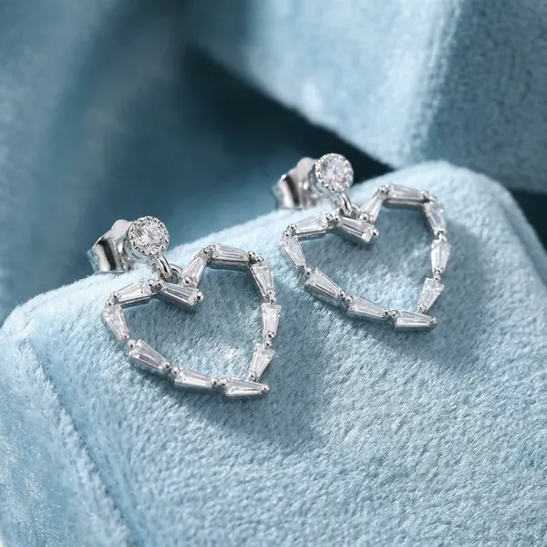 Gold_And_Silver_Tone_Baguette_Crystal_Heart_Drop_Earrings
