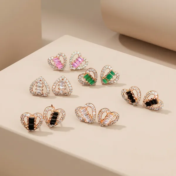 Rose_Gold_Gemstone_Heart_Stud_Earrings_Set