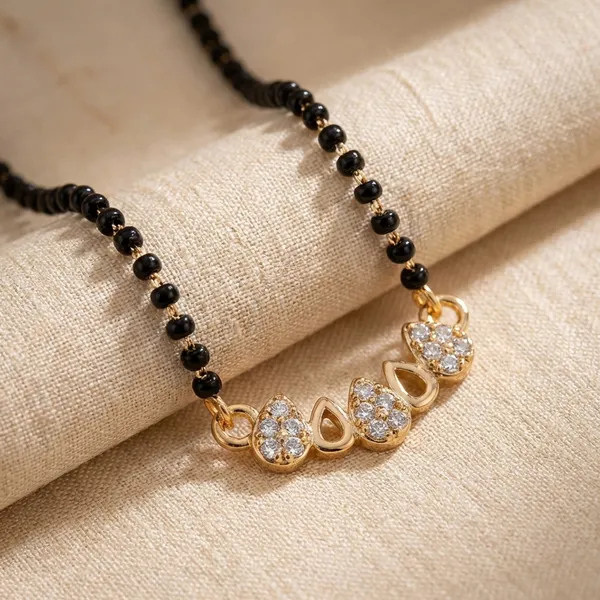 Gold_Tone_American_Diamond_Pendant_Mangalsutra_Necklace_With_Black_Beads