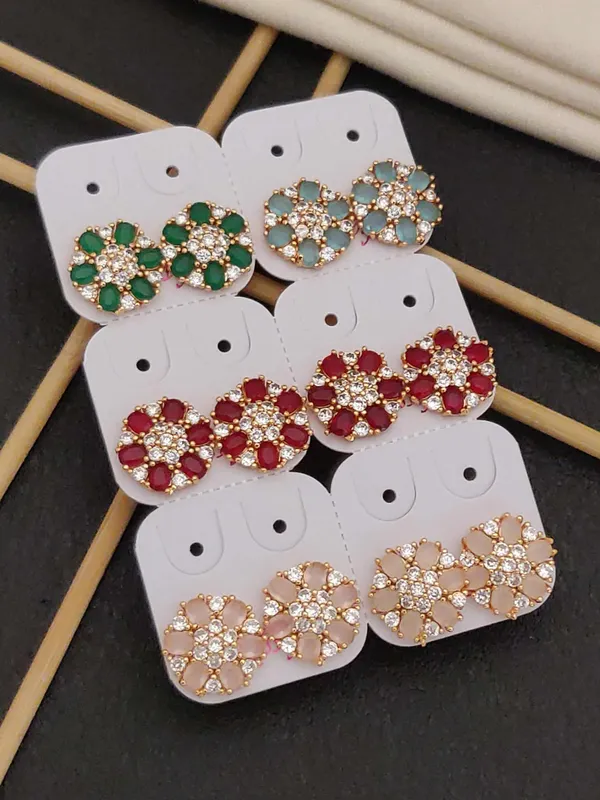 Crystal_Floral_Stud_Earrings_Elegant_Set_Of_6