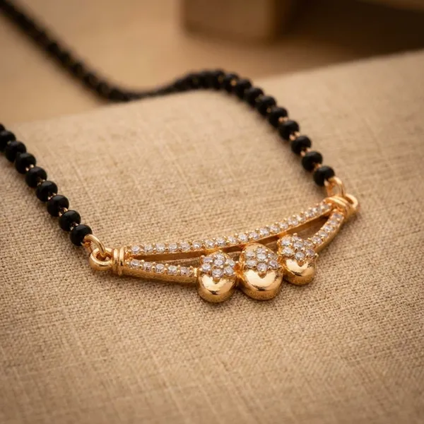 Gold_Tone_Diamond_Pendant_Mangalsutra_Necklace_With_Black_Beads