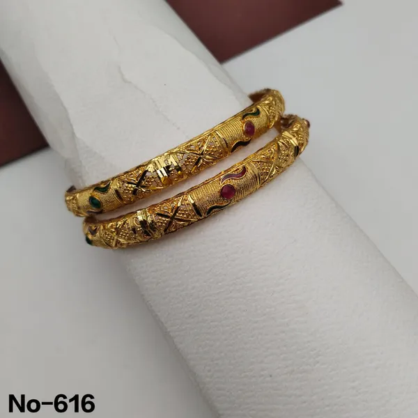Antique_Gold_Plated_Meenakari_Bangles_Set_Of_2_No_616