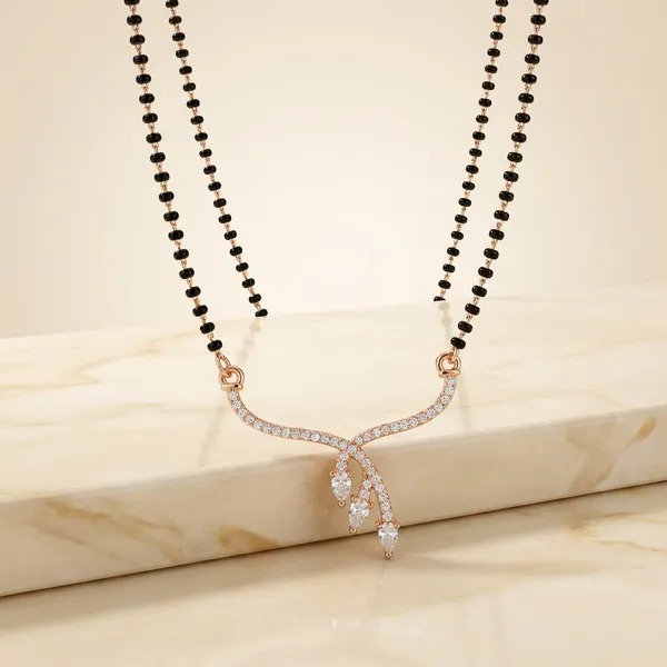 Rose_Gold_Pendant_Mangalsutra_Necklace_Stylish_Design