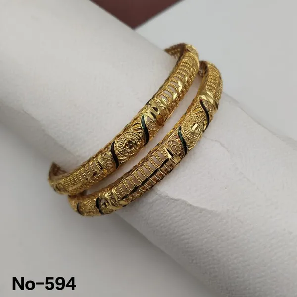 Gold_Plated_Textured_Bangles_Elegant_Set_Of_2