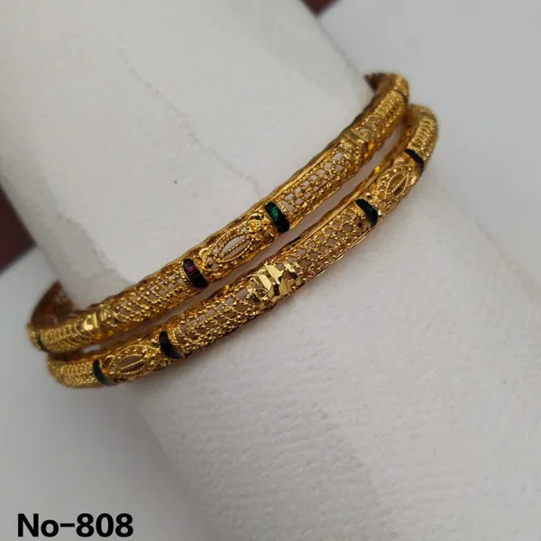 Gold_Tone_Textured_Bangles_Traditional_Set_Of_2