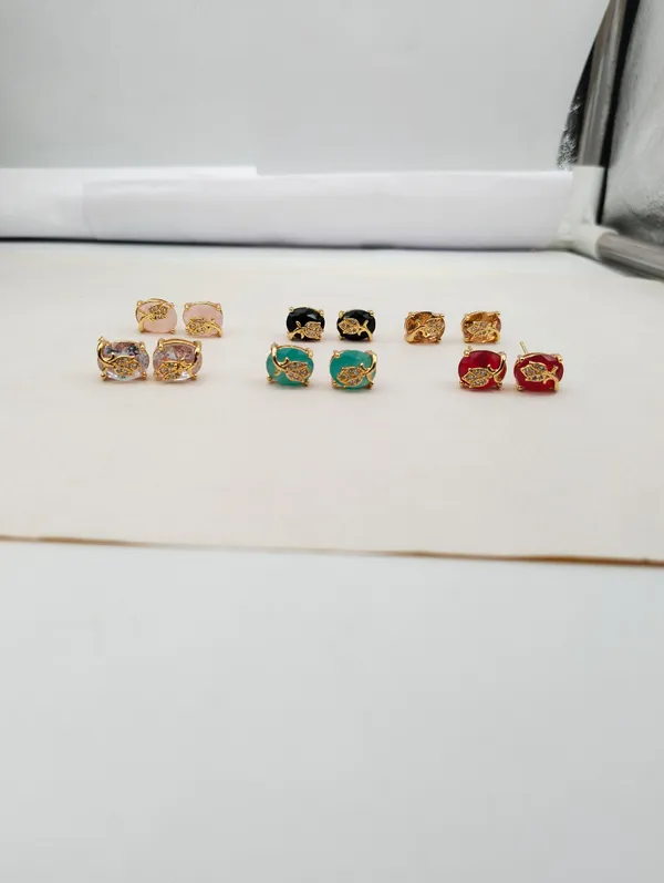 Gold_Plated_Stud_Earrings_Elegant_Set_Of_6_Pairs