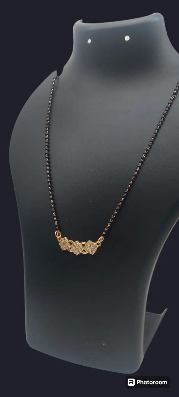 Gold_Tone_Floral_Mangalsutra_Necklace_With_Black_Beaded_Chain