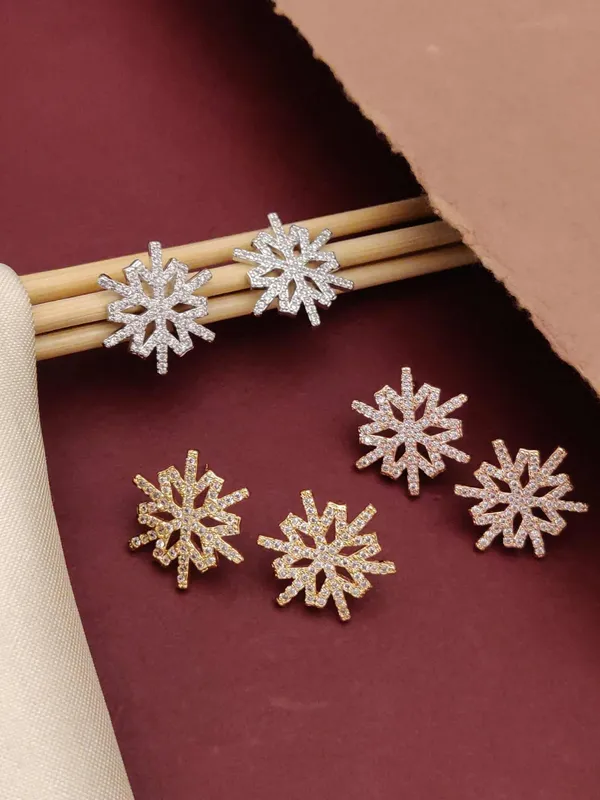 Snowflake_Crystal_Stud_Earrings_Set_Of_3_Pairs