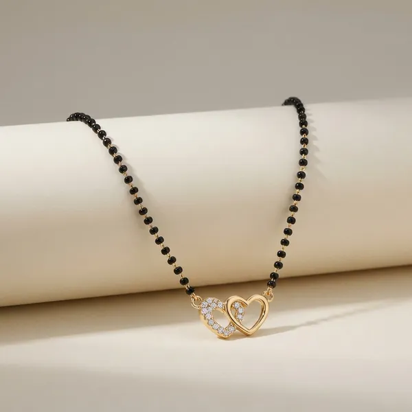 Gold_Plated_Heart_Pendant_Mangalsutra_With_Black_Beaded_Chain