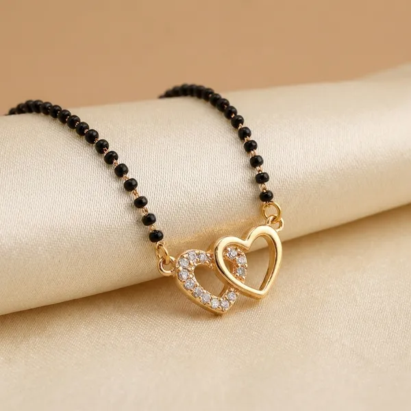 Gold_Plated_Heart_Pendant_Mangalsutra_With_Black_Beaded_Chain